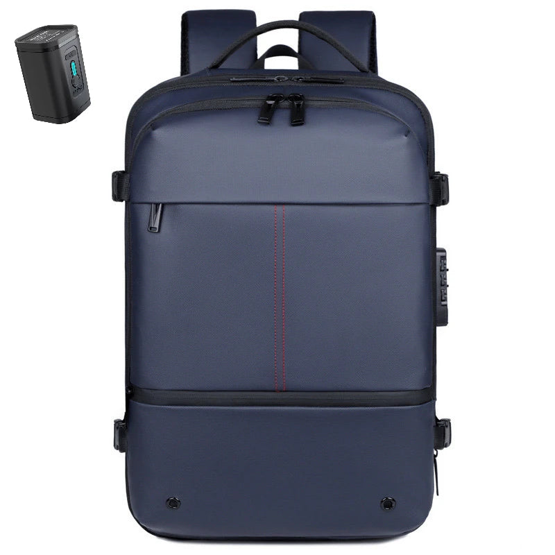 Product image page of Travel Vacuum Backpack Expanded Space saving travel backpack compressing clothes for carry-on trips