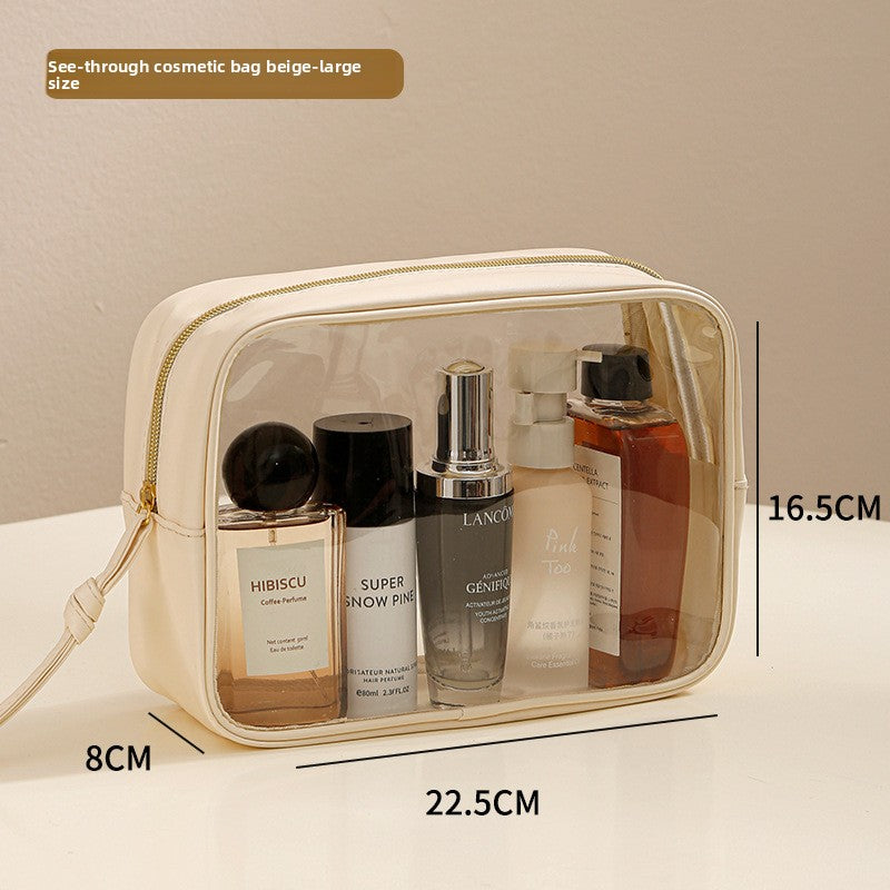 PVC Toiletry Bag – open showing storage