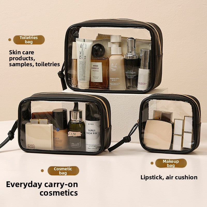 Clear PVC toiletry bag transparent travel makeup cosmetics organiser TSA Australia