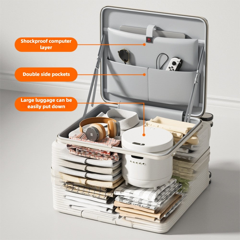 AeroVault Smart Carry-On durable hard-shell luggage ready for travel adventures