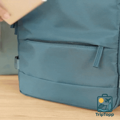 Urban Trip BackPack packed inside a suitcase as part of a travel organiser set - travel essentials