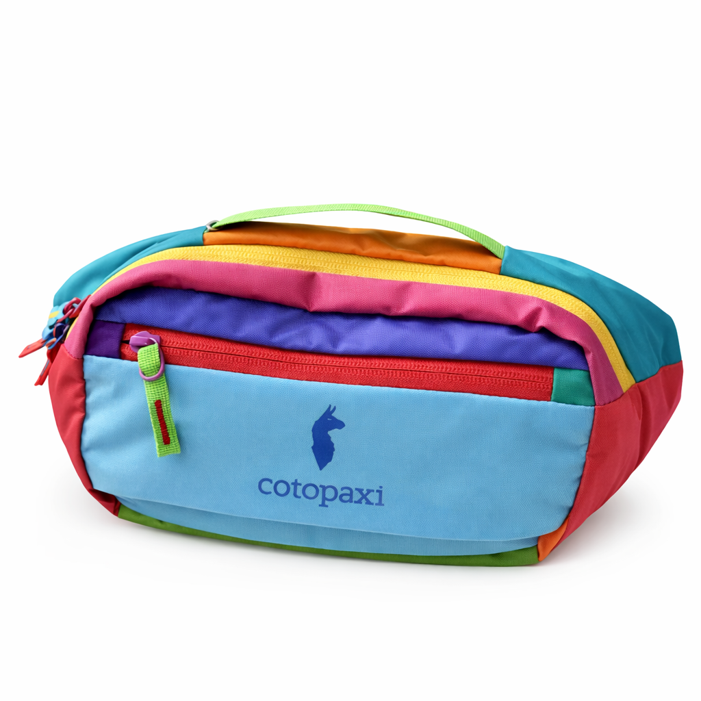 Open BrightSide 3L Waist Bag displaying interior compartments and storage layout - travel accessories Australia