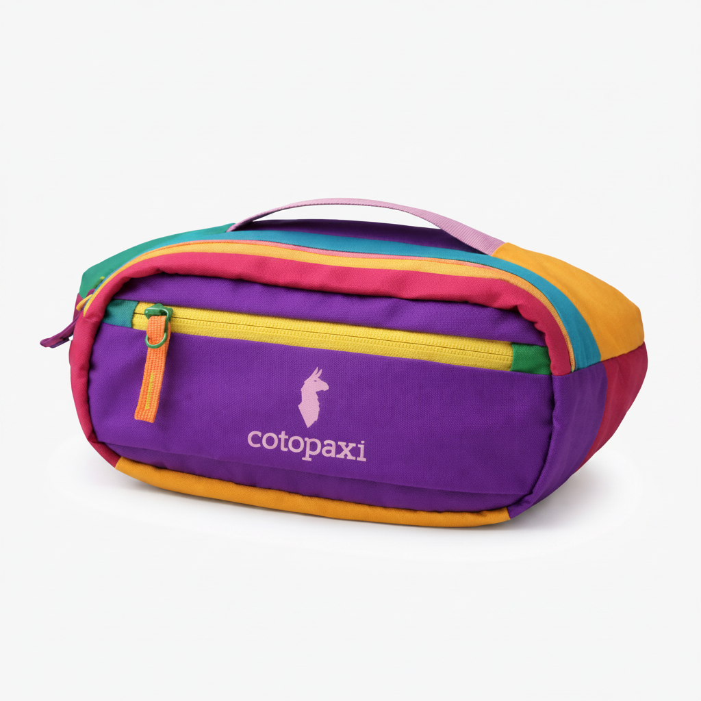 BrightSide 3L Waist Bag in white shown from the side, highlighting its compact travel design - travel gear