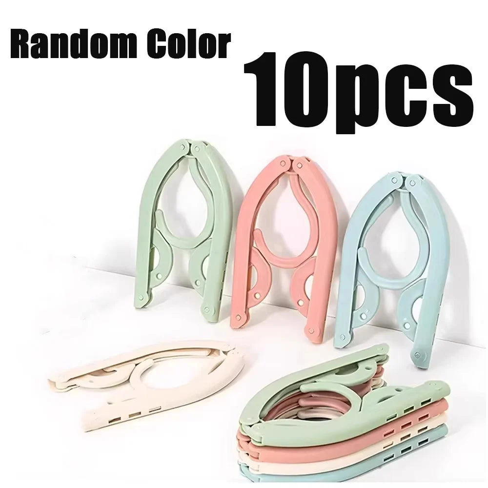 Product image page of Folding Clothes hanger Foldable travel clothes hangers 10pcs compact lightweight sets