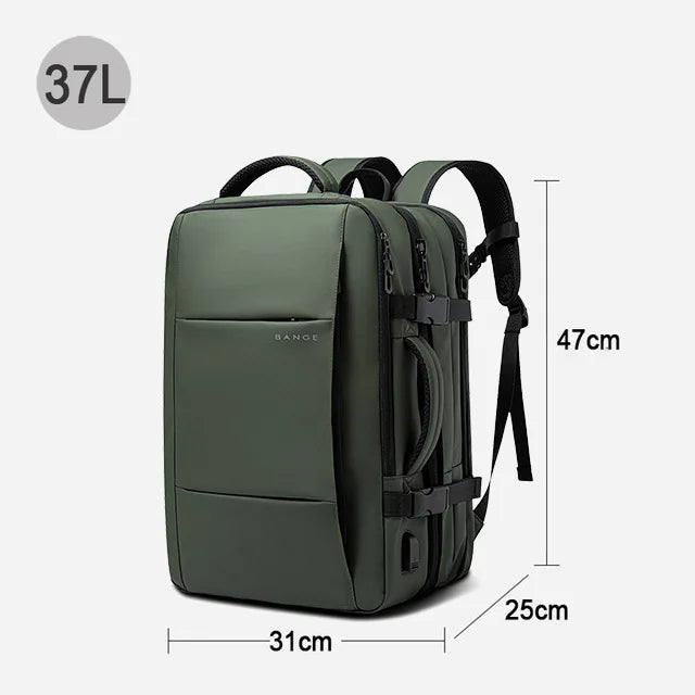Open MetroHaul BackPack displaying interior compartments and storage layout - travel luggage
