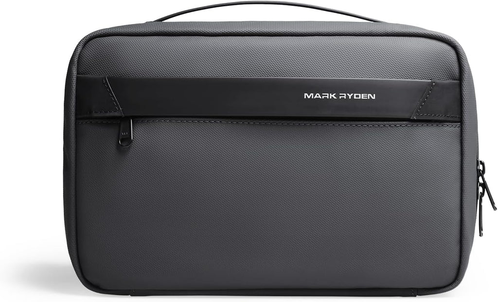 Travel Toiletry Bag Men’s laid flat showing size and dimensions for travel packing - travel luggage