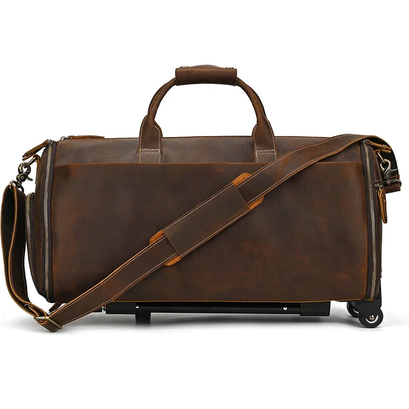 Leather Trolley Bag side view