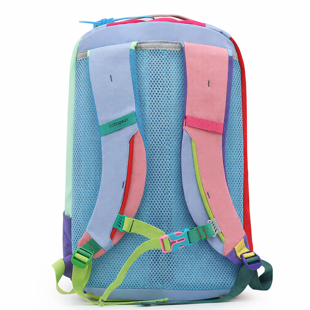 Colorful backpack with multiple straps - travel luggage