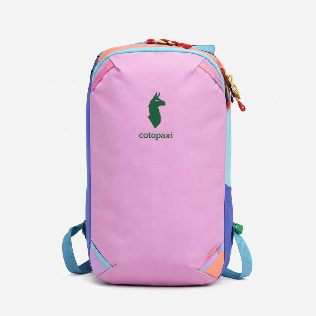 MetroPop 20L Backpack in white shown from the side, highlighting its compact travel design - travel gear
