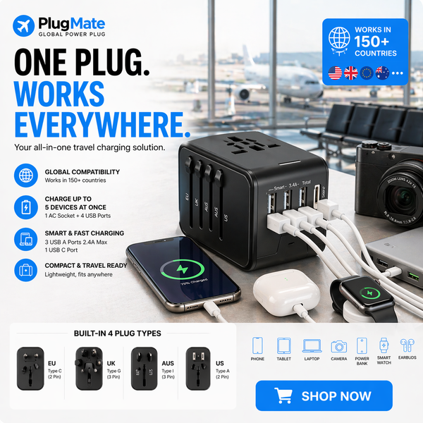 PlugMate™ Universal Travel Adapter