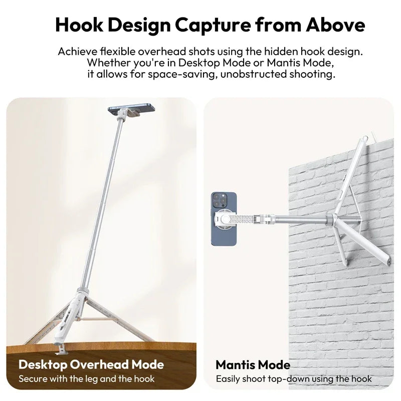 Product image page of Selfie Stick 1.44M with MagSafe Clamp Portable 1.44M MagSafe selfie in the wall