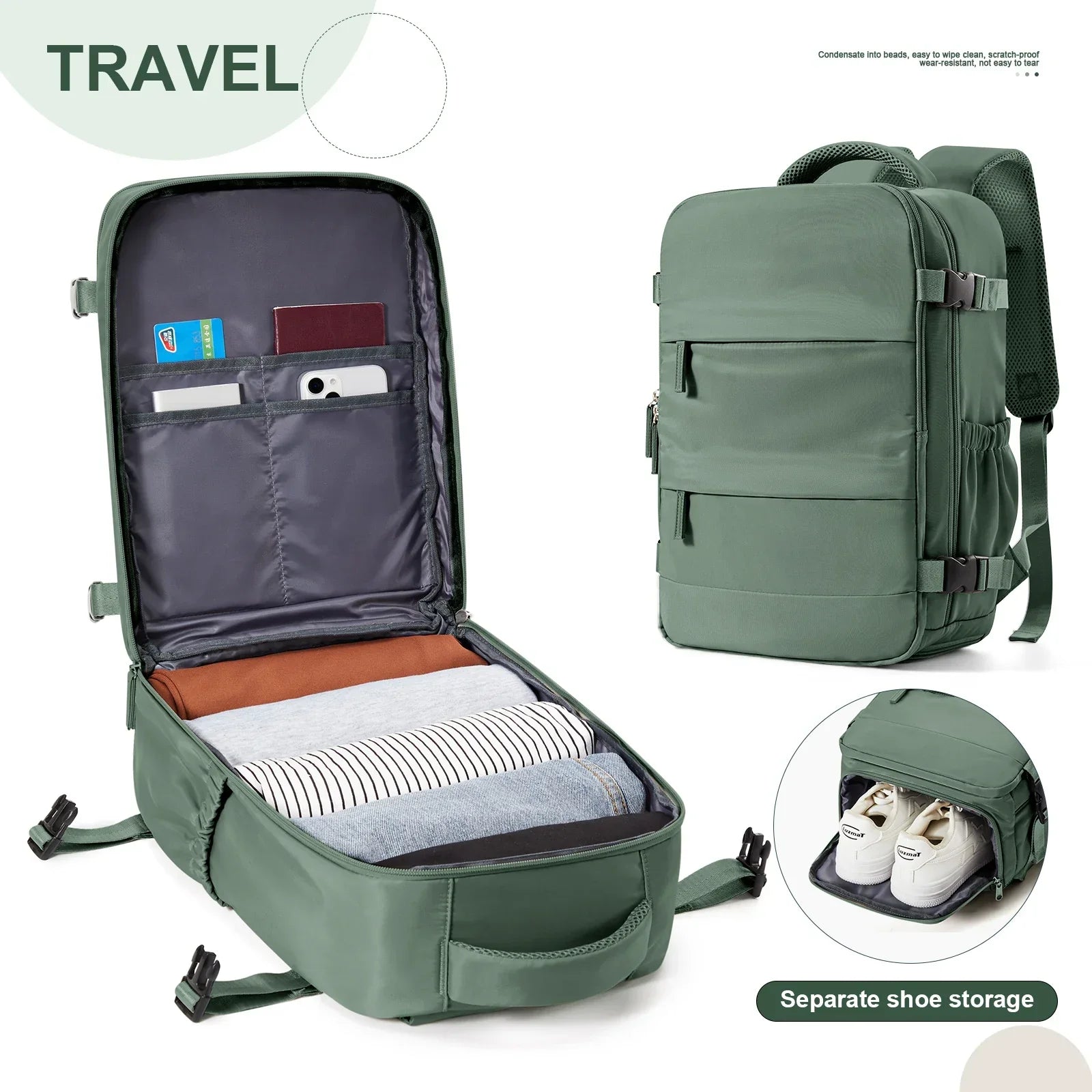 Product image page of Urban Open Urban Trip Backpack showing large capacity and multiple organised pockets