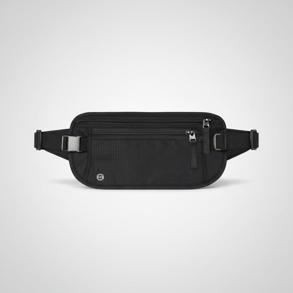 PasSafeBelt RFID travel money pouch black hidden waist wallet anti-theft Australia