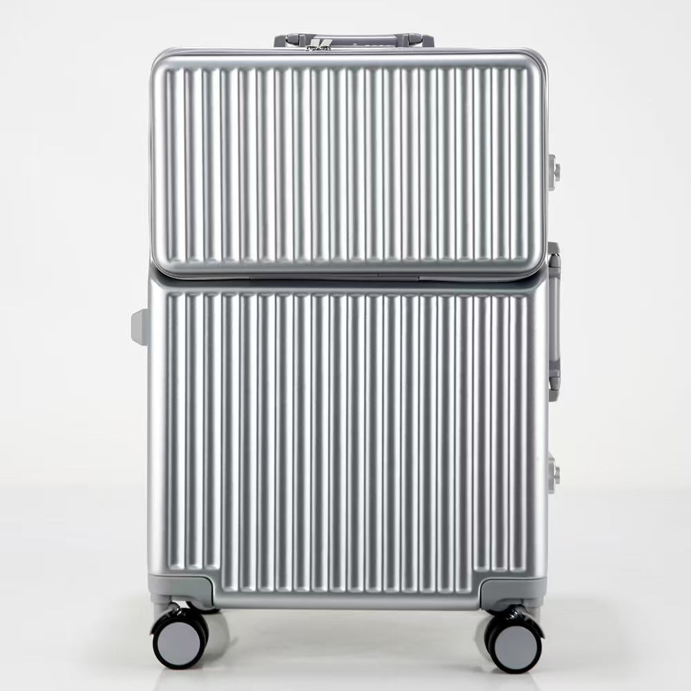 mpty travel suitcase highlighting deep and wide storage space
