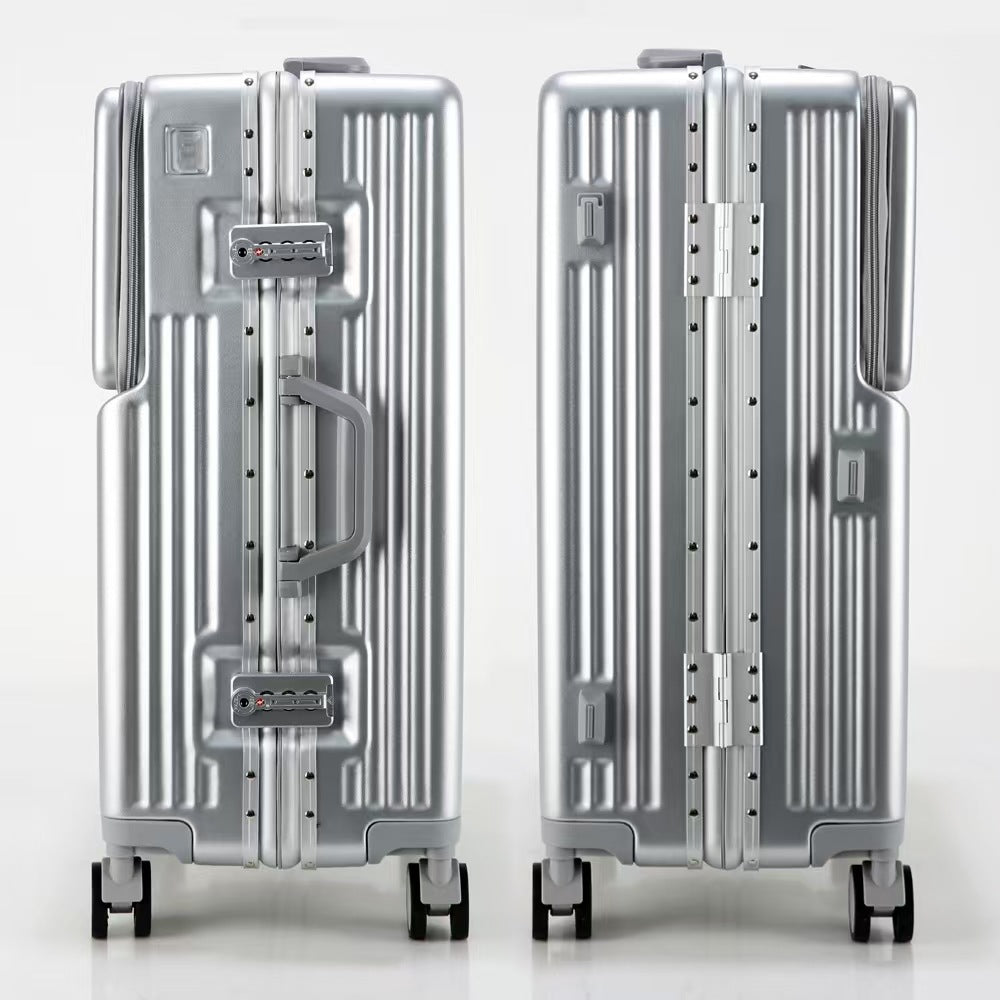 TSA lock system on travel suitcase for secure and safe travel