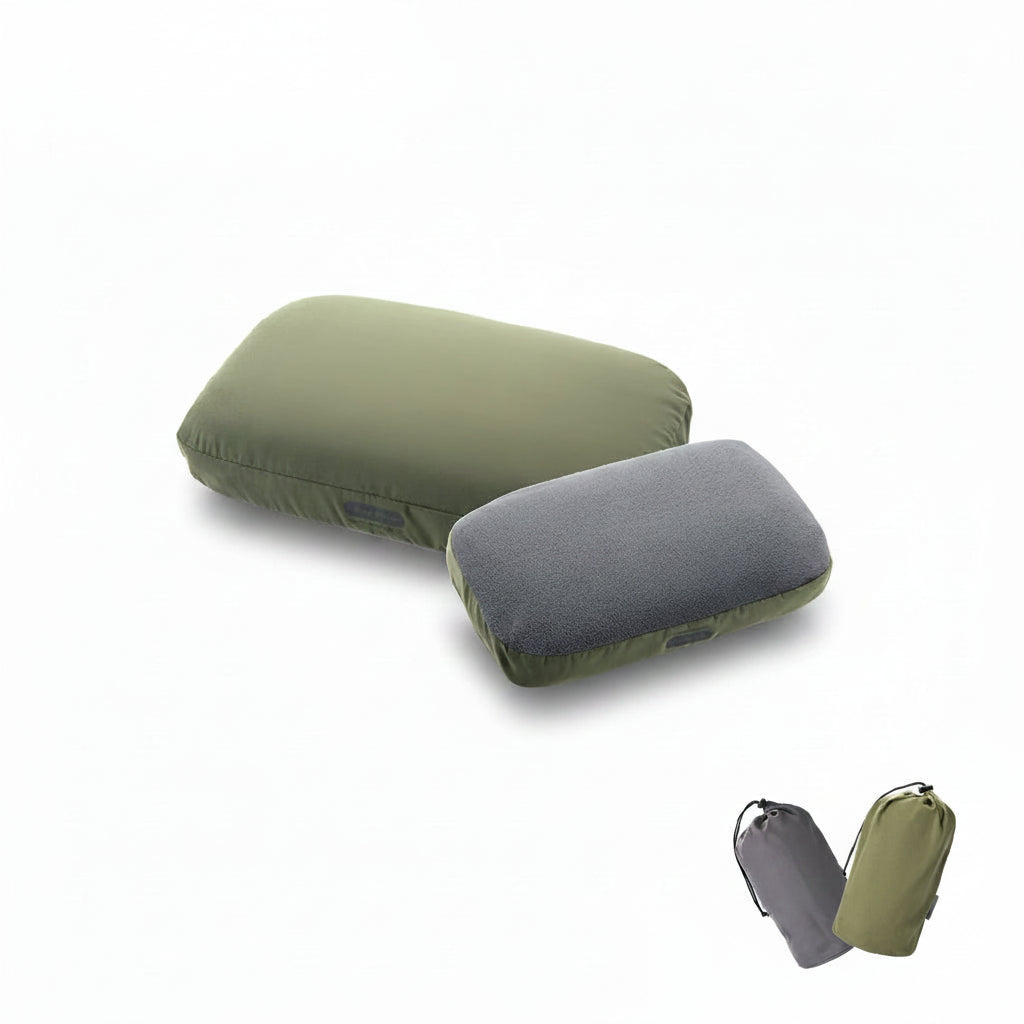 Memory foam travel pillow grey washable cover compact travel pillow Australia