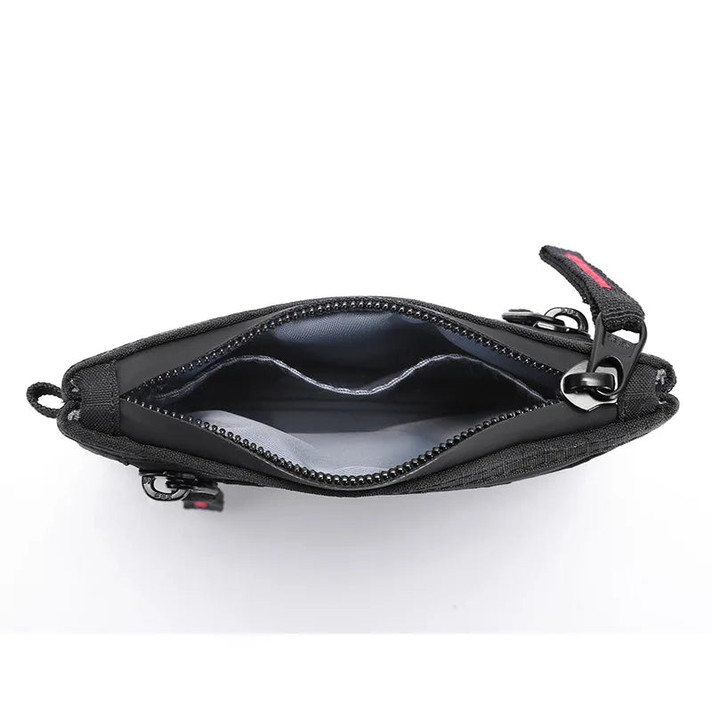 UrbanLock RFID wallet attached to backpack strap carabiner clip anti-theft travel