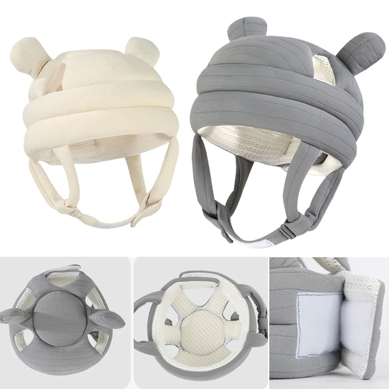 Baby walking safety hat 360 degree cushion adjustable strap infant head guard