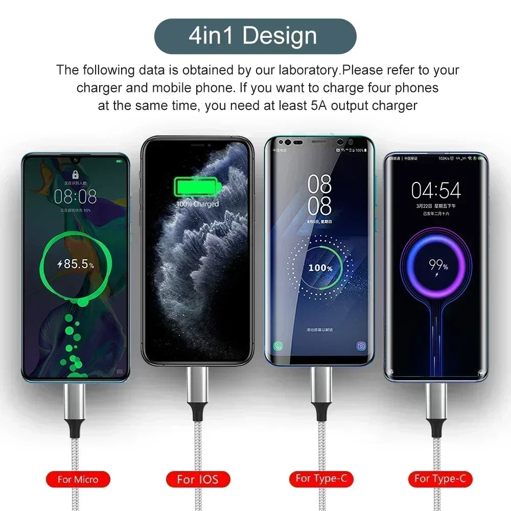 Charger Cable 4 In 1 Fast Charge