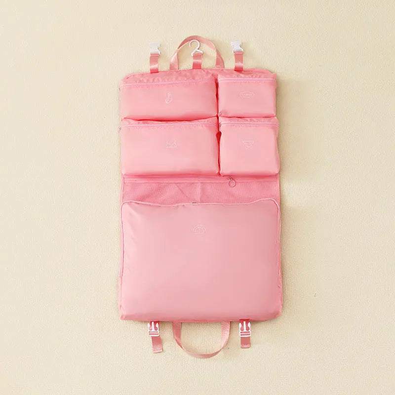Portable Travel Luggage Clothing Organizer Bag Seven-In-One Underwear Socks Shirt Storage Bag for – flat lay with contents