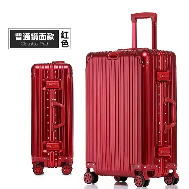 High Quality 100% Aluminum-magnesium alloy material 20/24/26/29 size travel Luggage Spinner – zipper and hardware detail