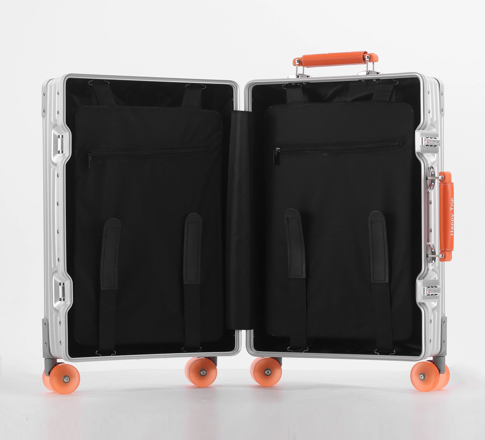 Colourful Spinner Suitcase with TSA Lock – packed and ready to go
