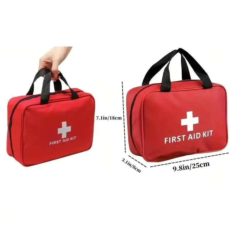Portable travel first aid kit 184 items bandages antiseptic wound care supplies