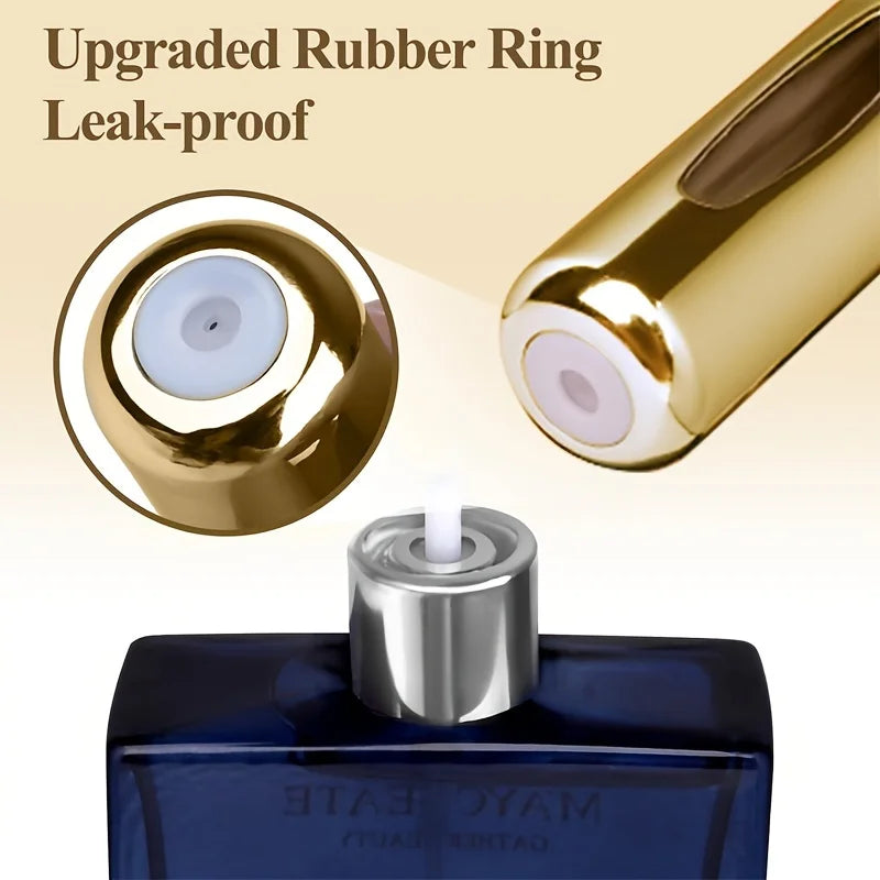 Leak-proof aluminium perfume travel bottle 5ml pocket size fragrance spray