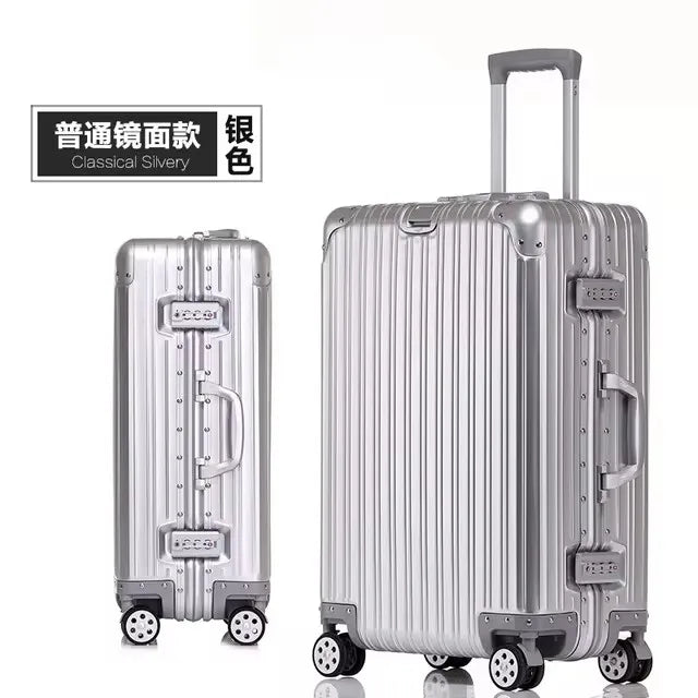 High Quality 100% Aluminum-magnesium alloy material 20/24/26/29 size travel Luggage Spinner brand Travel – size comparison