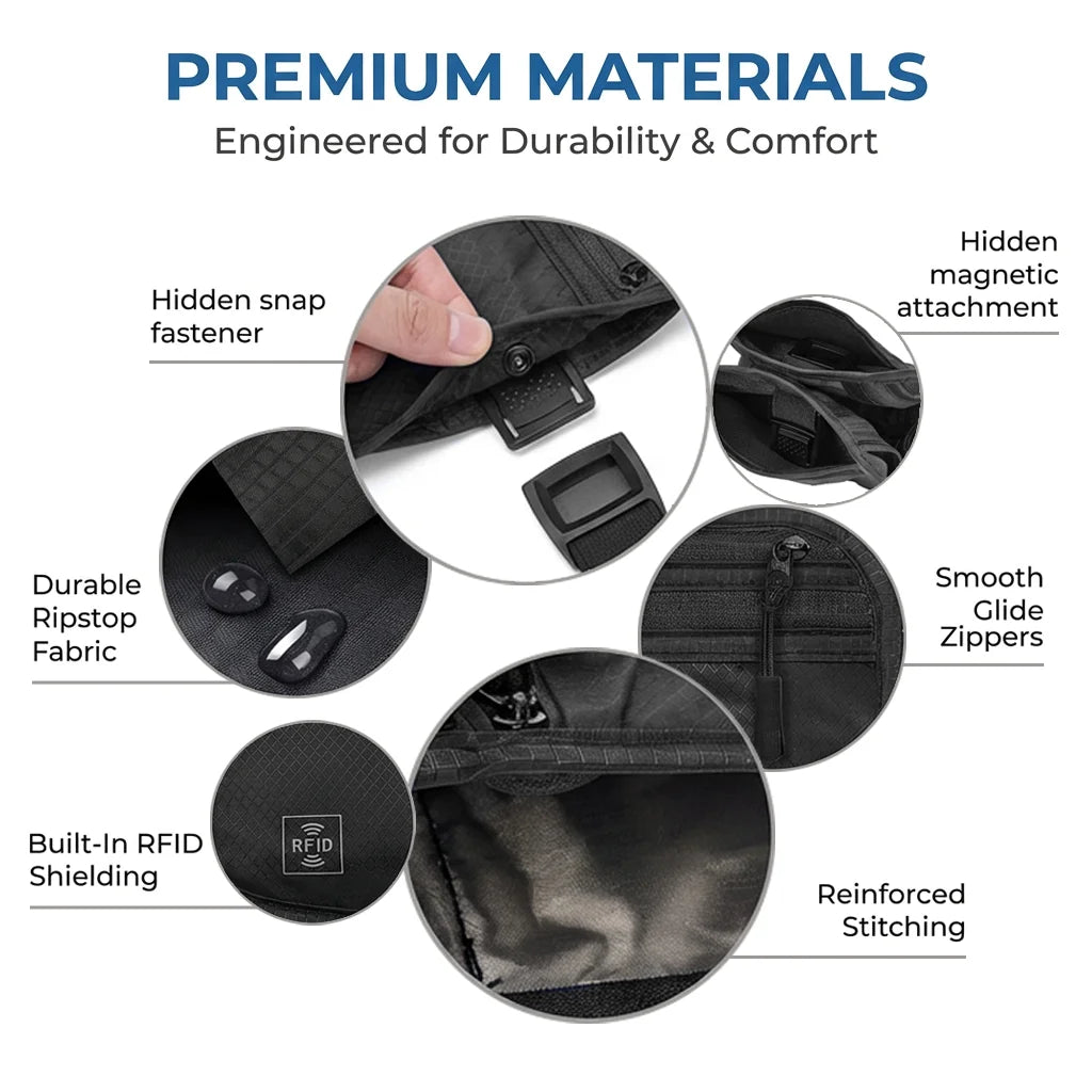 WaistGuard RFID money belt size comparison slim profile travel security Australia