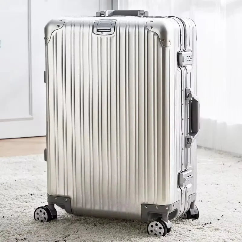 Premium aluminium magnesium alloy spinner suitcase 20 24 26 29 inch travel luggage Australia