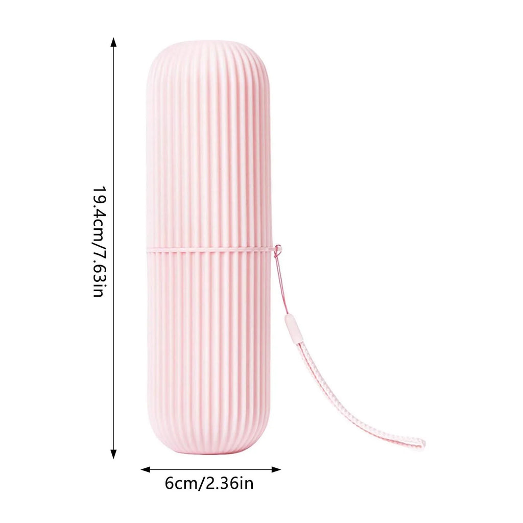 Travel dental storage case with toothbrush inside size comparison compact travel