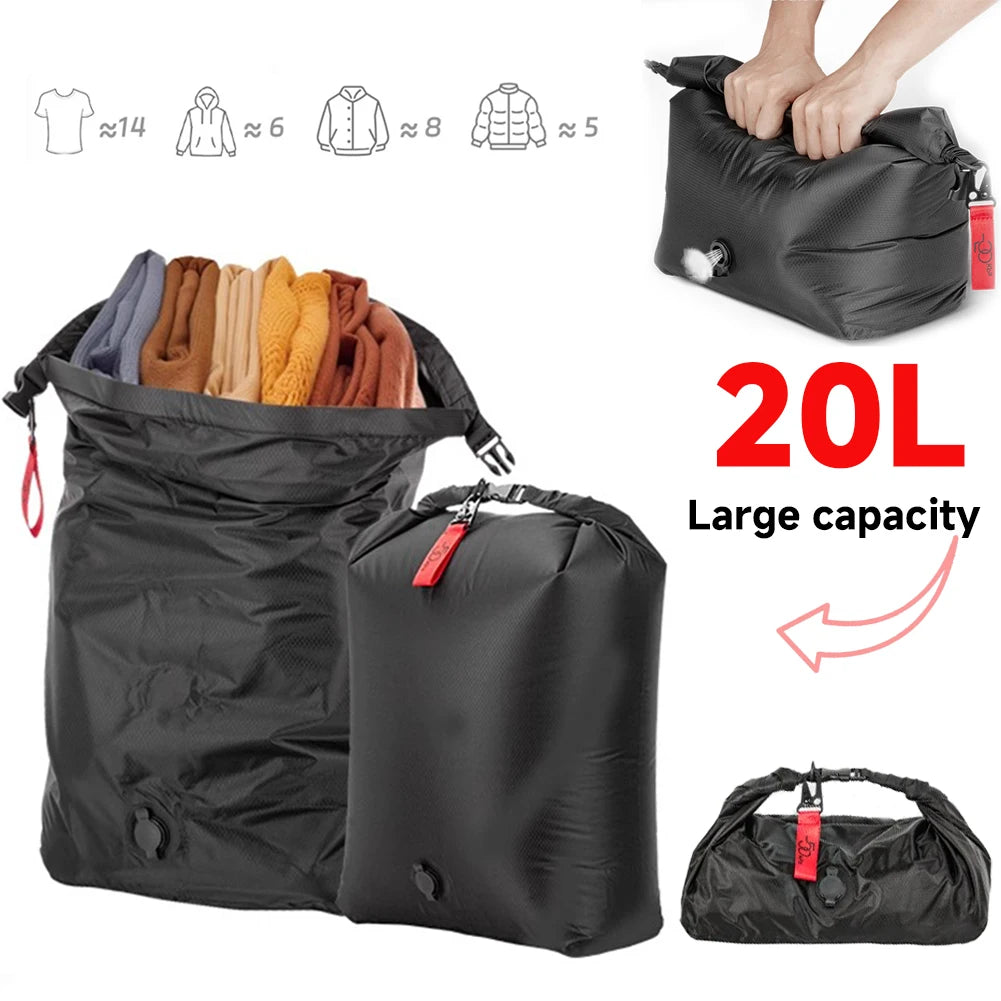 Vacuum compression packing bags waterproof travel clothes storage suitcase space-saver Australia