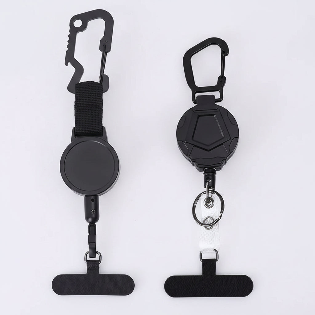 Anti-drop phone lanyard retractable stainless steel travel phone strap keychain