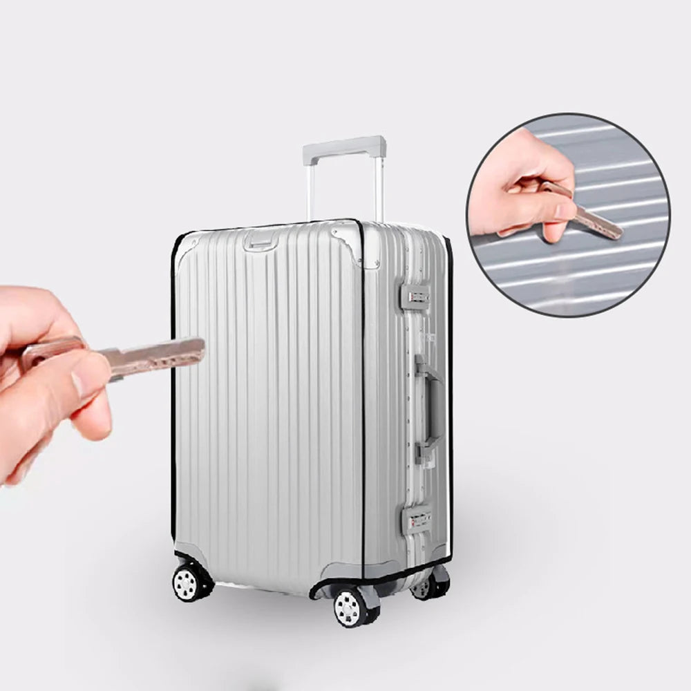 Trip Topp transparent PVC wheeled luggage cover 22 inch durable suitcase skin