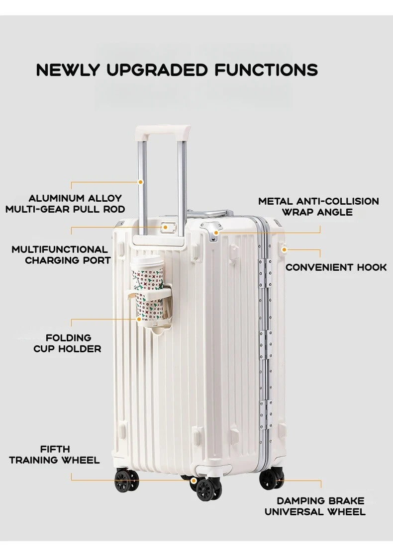 Side angle highlighting sleek structure and travel-ready design