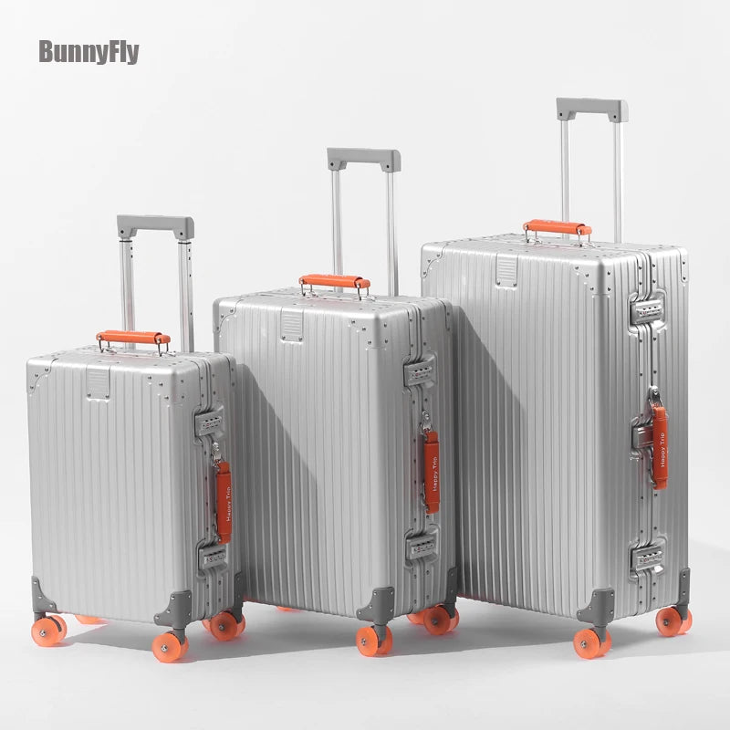 Colourful spinner suitcase TSA lock aluminium magnesium alloy 360 spinner wheels travel bag Australia