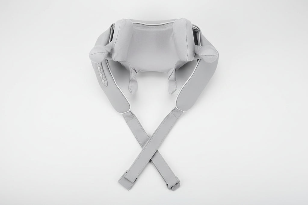 Gray neck massager on a white background
