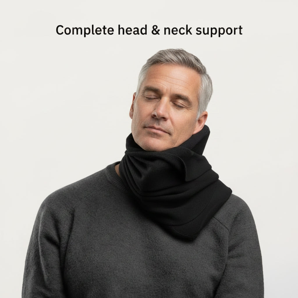 TiltRest Air Lightweight Travel Pillow placed alongside other travel essentials, ready for a trip - travel gear