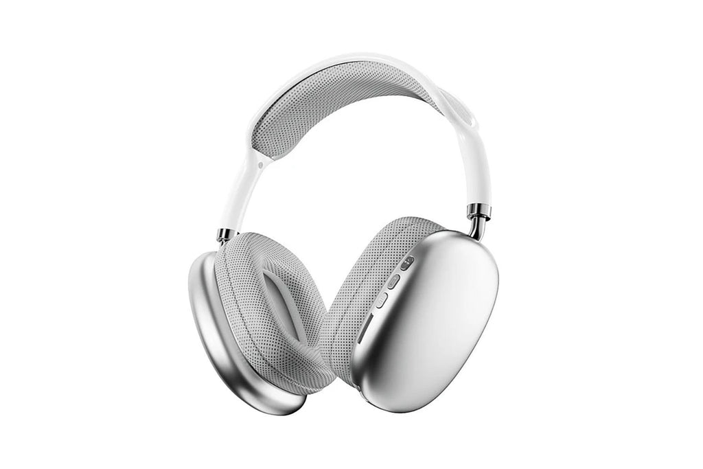 product image of VibeCore P9 Wireless Headphones Silver headphones on a white background