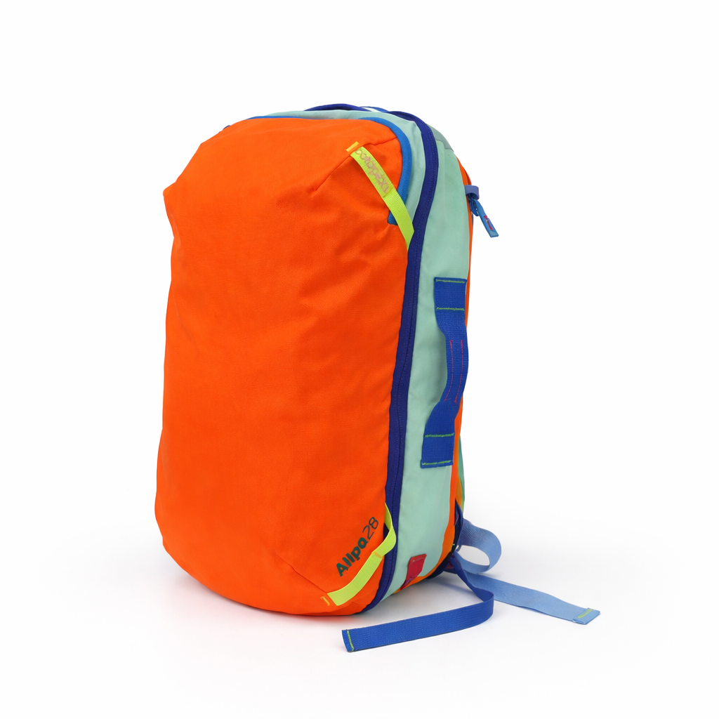 VibeTrail28L Backpack laid flat showing size and dimensions for travel packing - travel bag