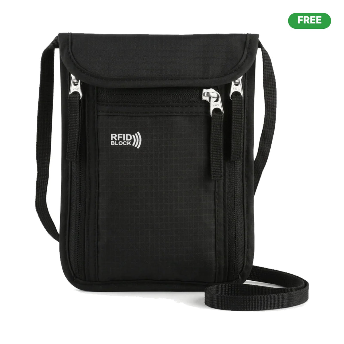 Anti-Theft Essentials Kit: FREE GuardPouch slim RFID neck pouch