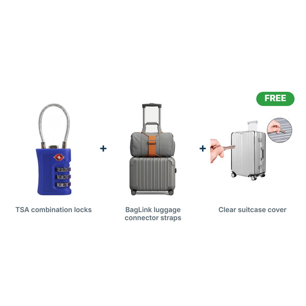 Carry-On Secure Set + FREE Clear Suitcase Cover