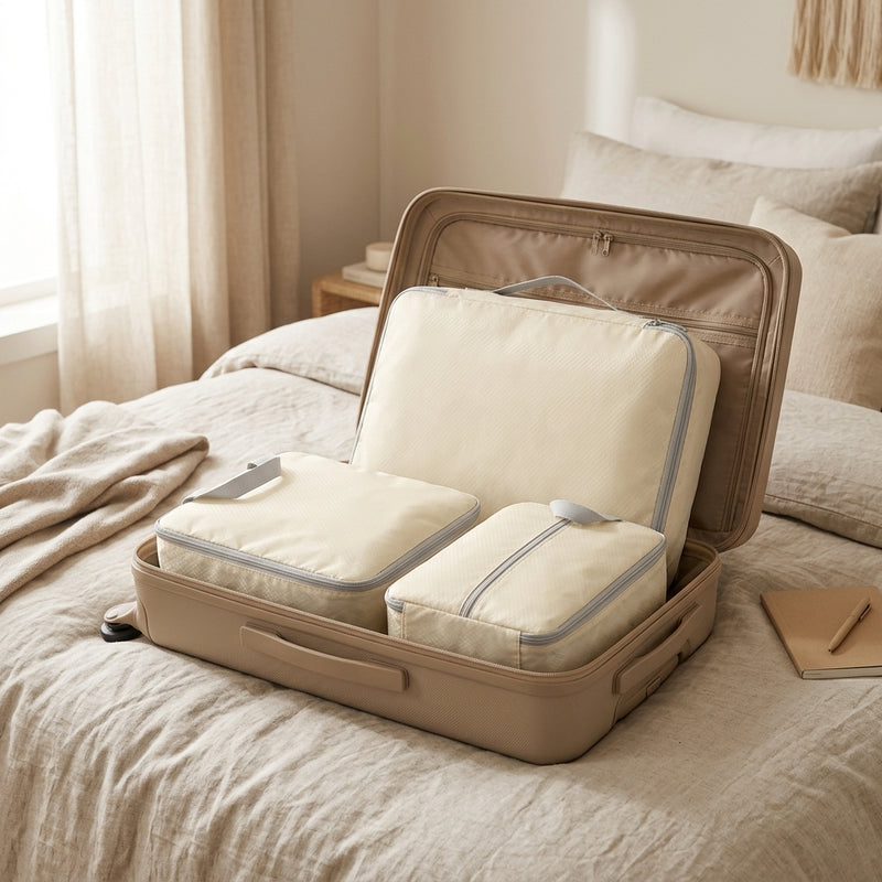 Packing compression cubes for clothing packing for travel