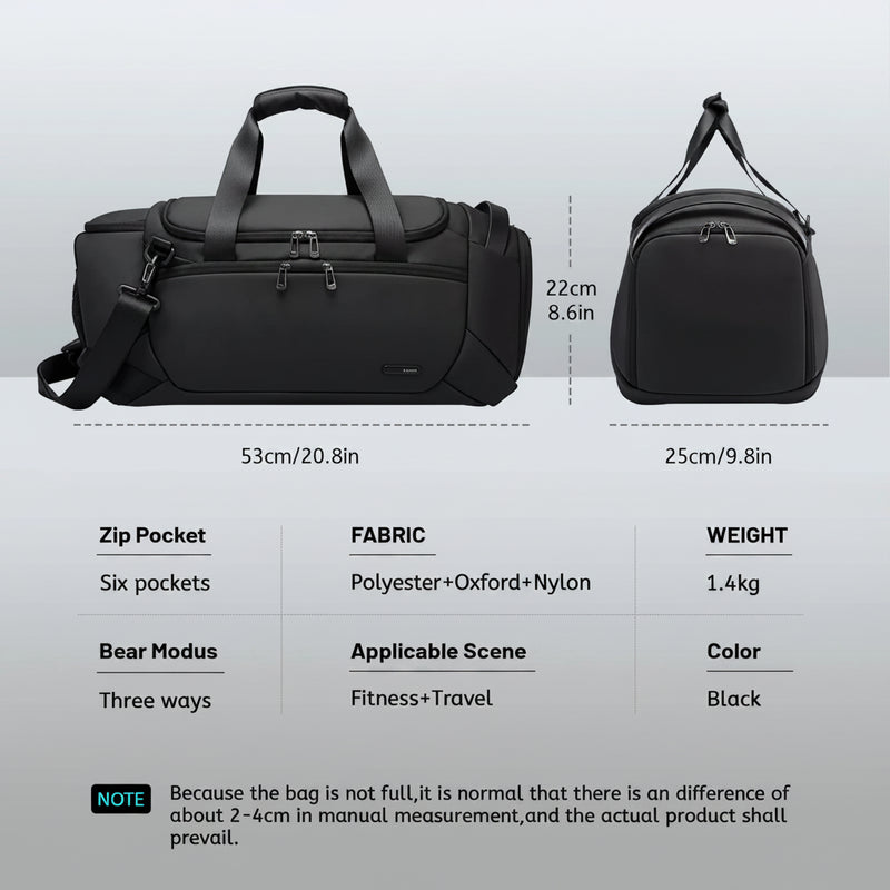 DryMate waterproof duffel bag size 53 x 25 x 22 cm, 1.4 kg, six zip pockets