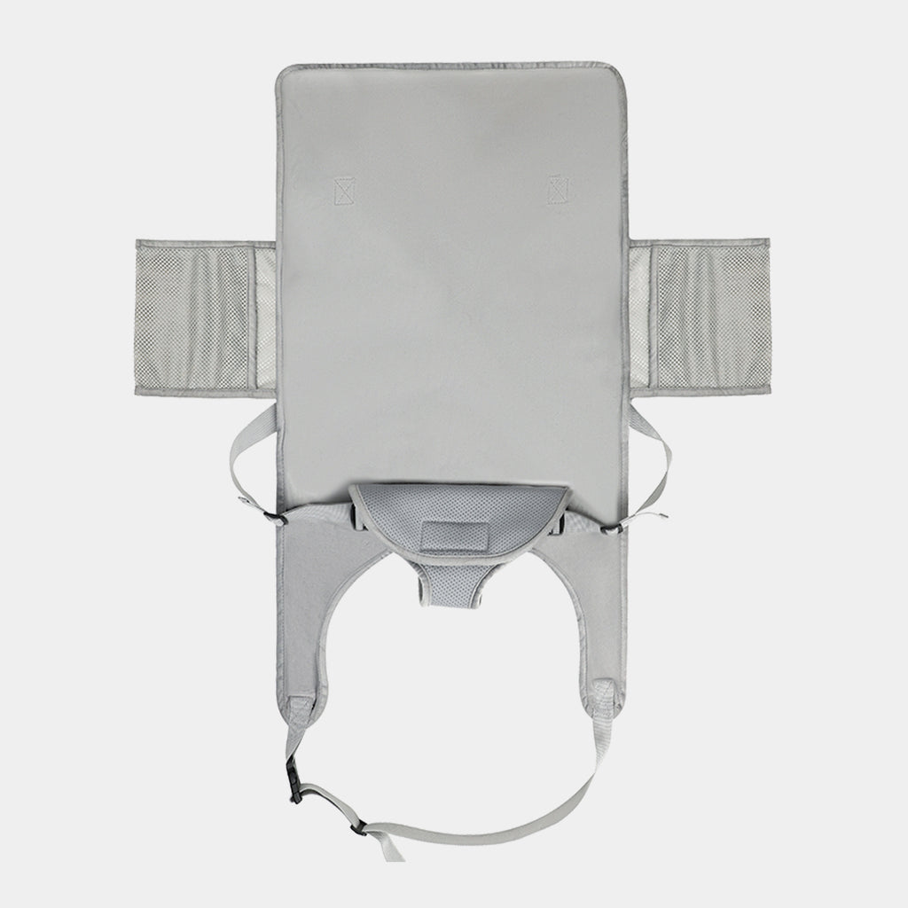 Kids airplane seat extender in use long-haul flight toddler sleep Australia