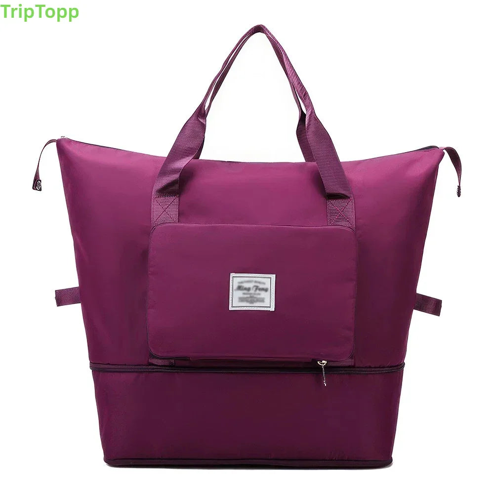Foldable Carry-On Travel Duffle Bag red - travel gear