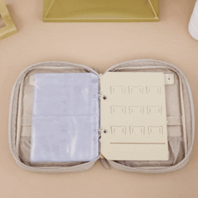 Jewelry Travel Organizer shown from the side, highlighting its compact travel design - travel essentials