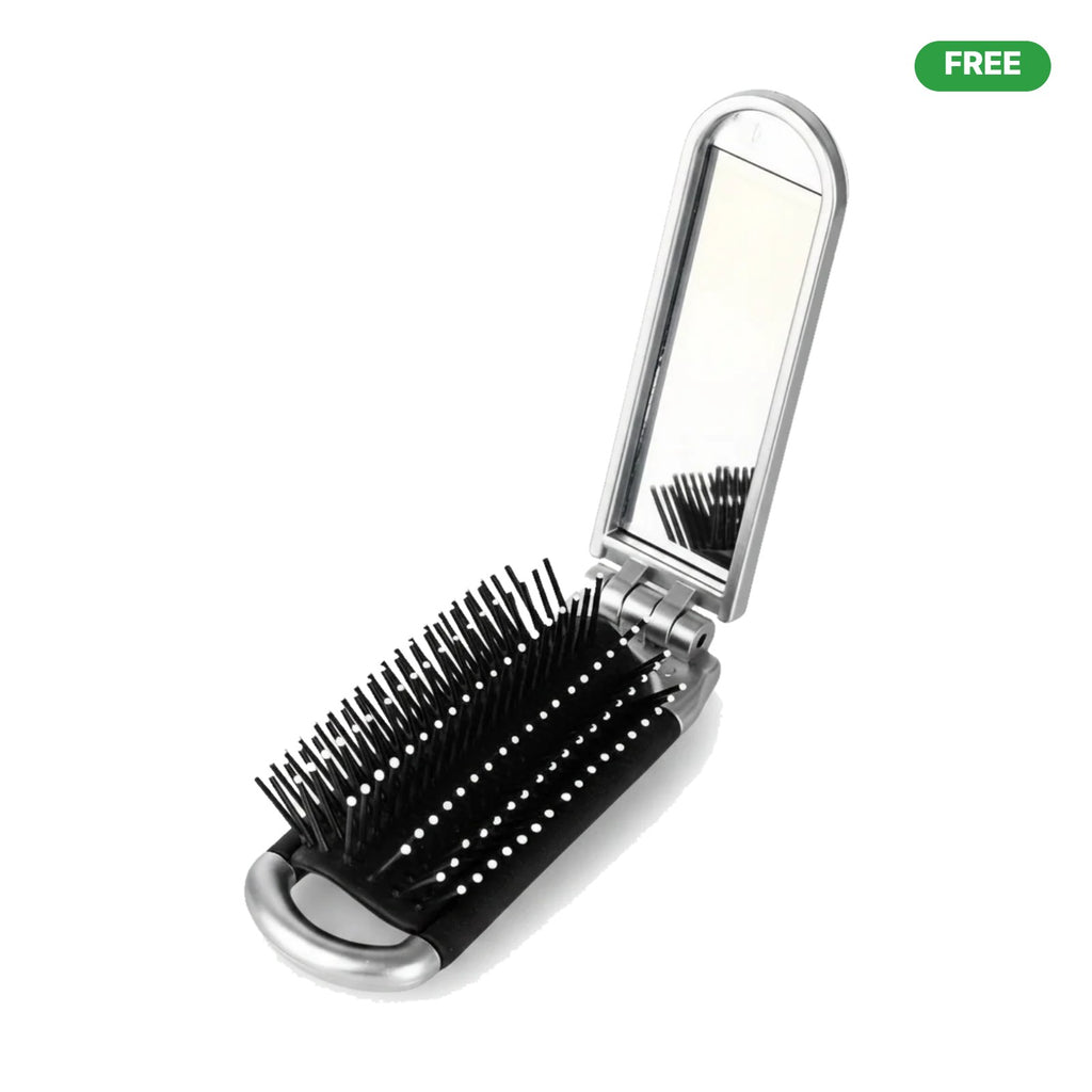 Hair On-The-Go Kit: FREE GlamFold hair brush with mirror
