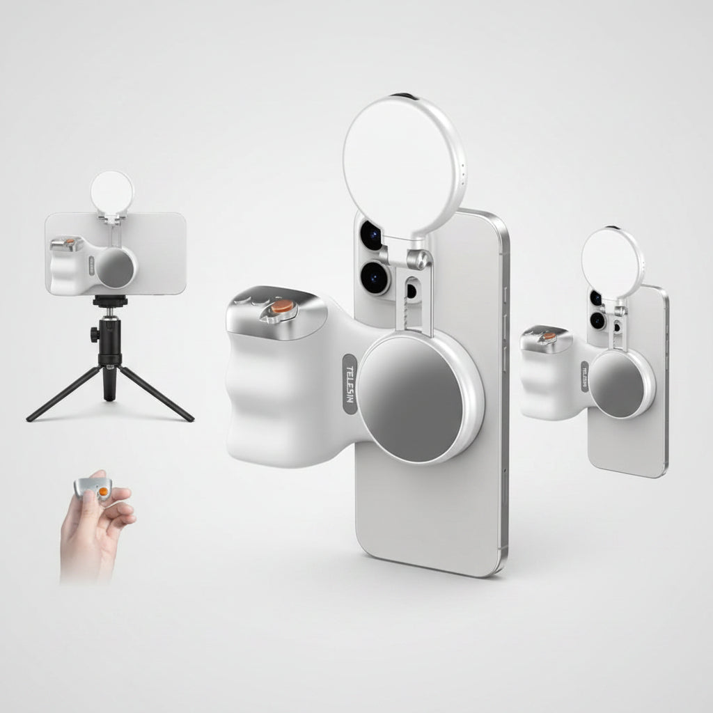 Hand Grip Phone Holder Magnetic hand grip phone holder for stable photos and videos - travel essentials
